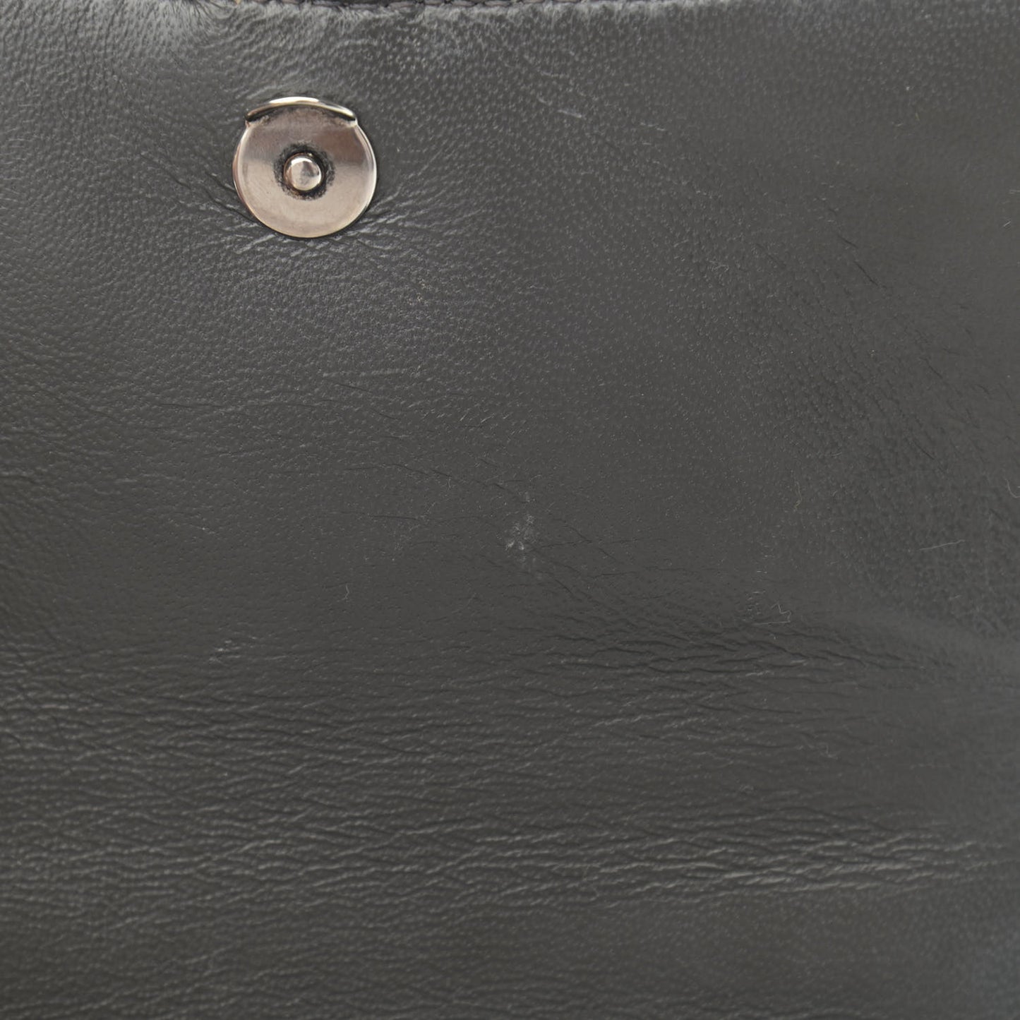 Shiny Calfskin Crocodile Embossed Small Hourglass Top Handle Bag Dark Grey