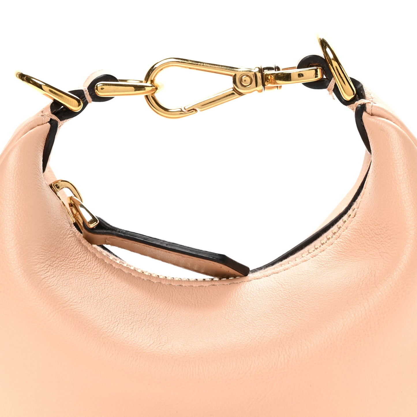 Vitello Grace Matte Nano Fendigraphy Hobo Charm Light Rose