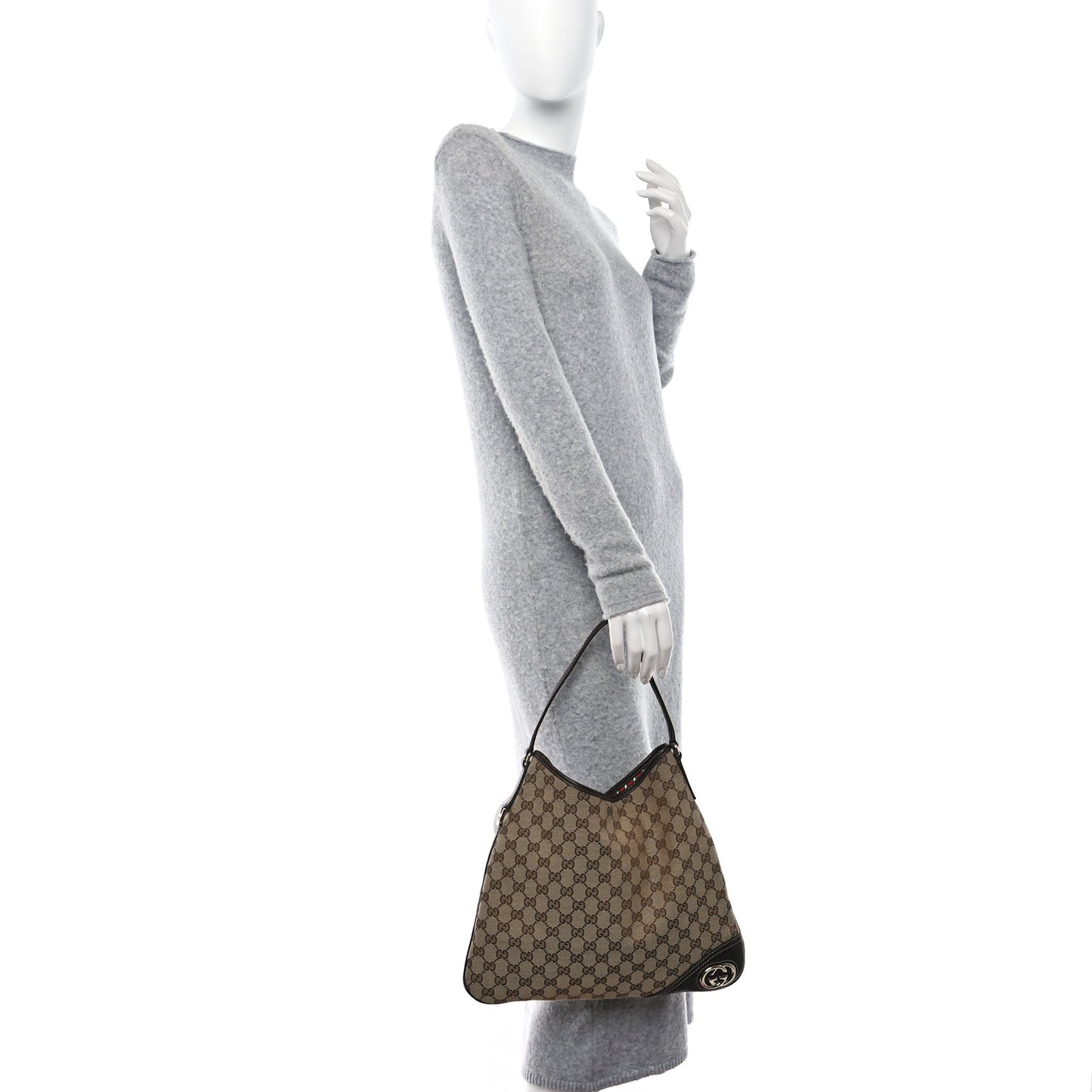 Monogram Medium New Britt Hobo Dark Brown