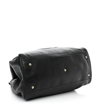 Gucci Pebbled Calfskin Large Soho Shoulder Bag Black 4 of 14