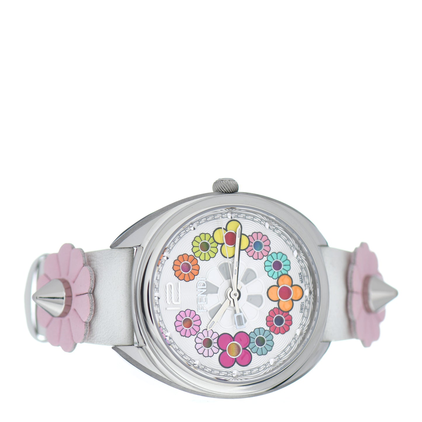 Stainless Steel Calfskin 34mm Momento Flower Quartz Watch