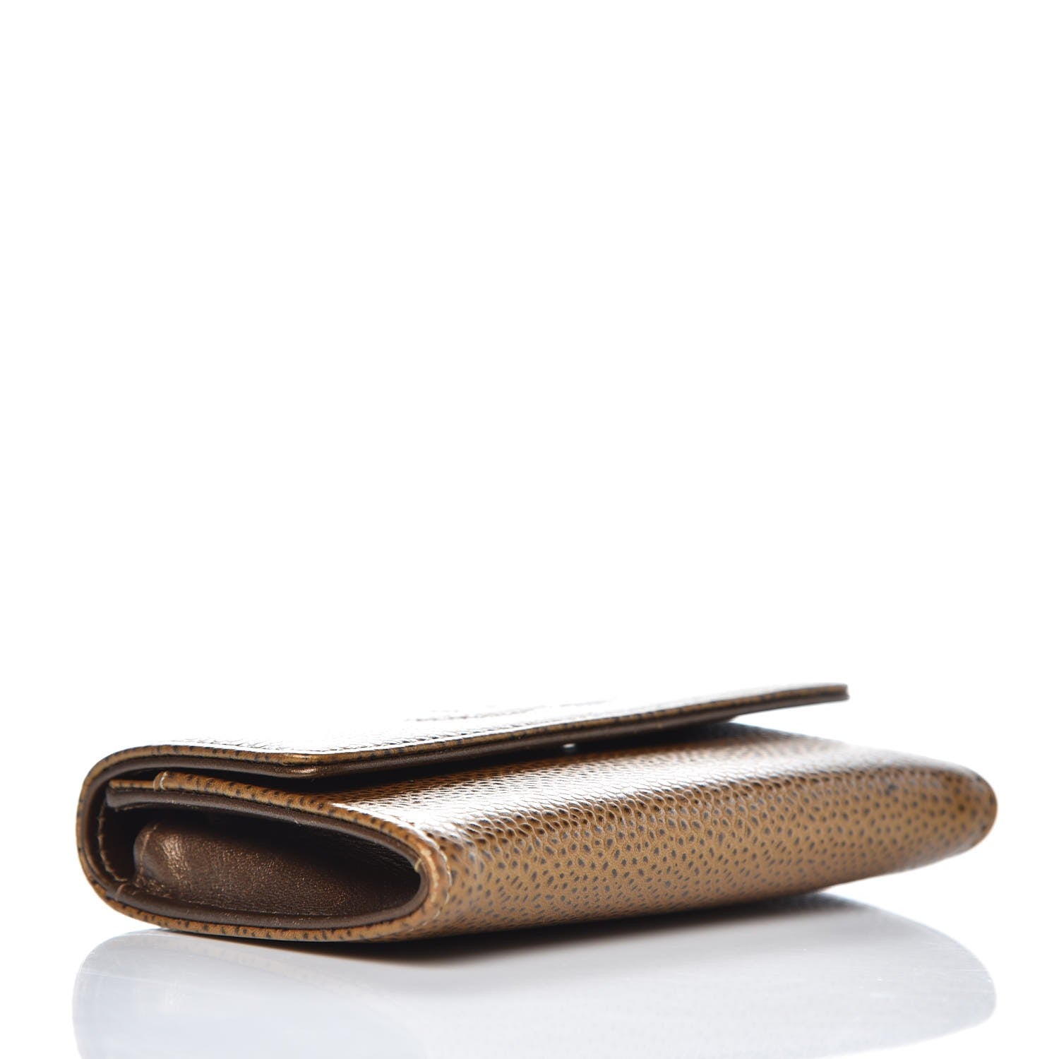 Chanel Metallic Caviar CC Timeless Card Holder Dark Gold 4 of 9