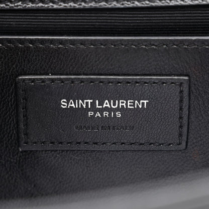 Saint Laurent Grain De Poudre Medium Classic Monogram Kate Satchel Black 6 of 15