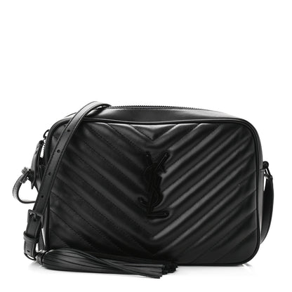 Saint Laurent Calfskin Matelasse Monogram Lou Camera Bag Black 1 of 9