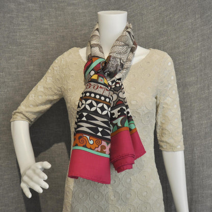 Hermes Cashmere Silk La Femme Aux Semelles de Vent Shawl 140 2 of 9