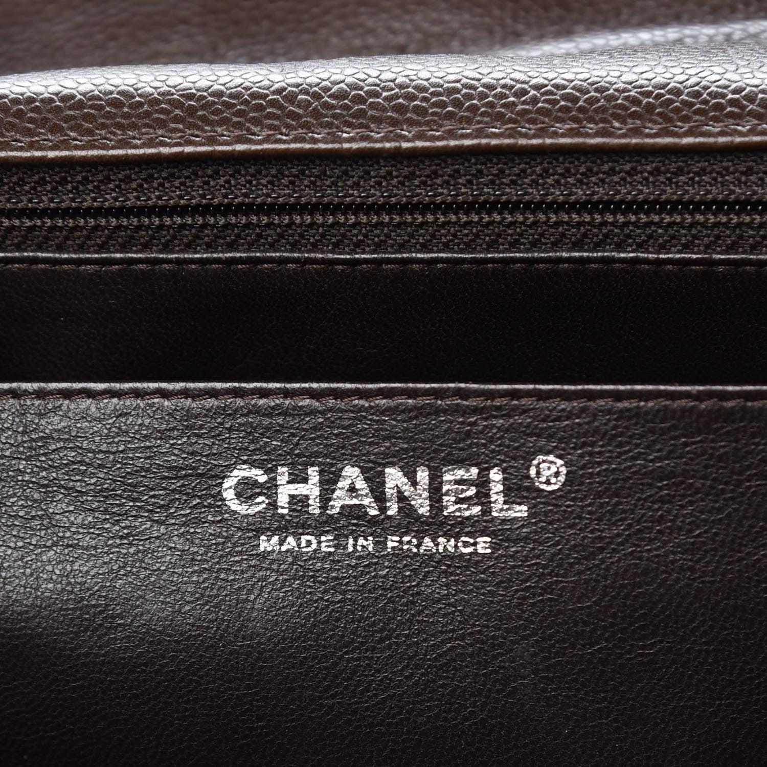 Chanel Caviar Quilted Jumbo Single Flap Dark Brown 6 of 13