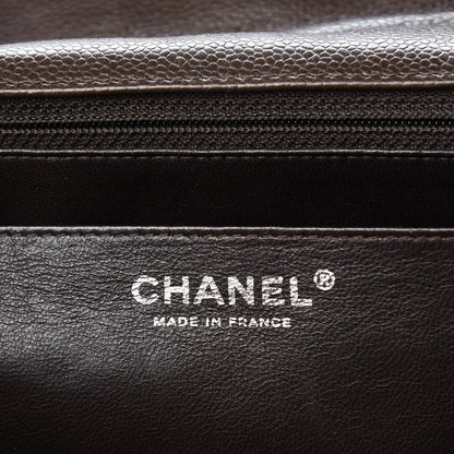 Chanel Caviar Quilted Jumbo Single Flap Dark Brown 6 of 13