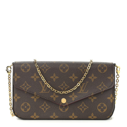 Louis Vuitton Monogram Pochette Felicie Chain Wallet Fuchsia 3 of 12
