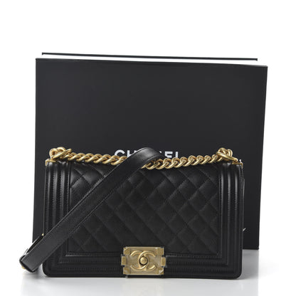 Chanel Caviar Quilted Medium Boy Flap Black 11 of 11