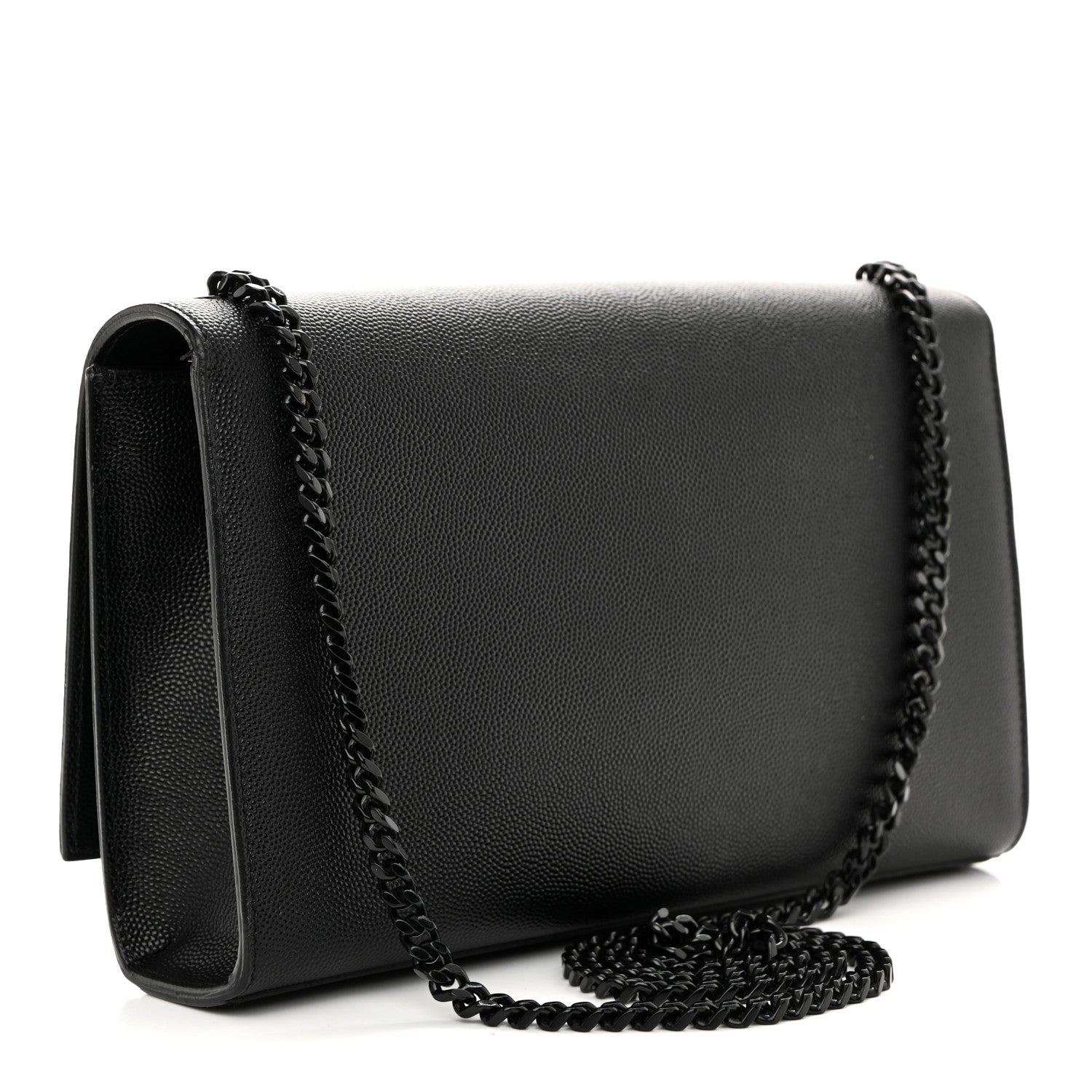 Saint Laurent Grain De Poudre Medium Classic Monogram Monochrome Kate Satchel Black 3 of 11
