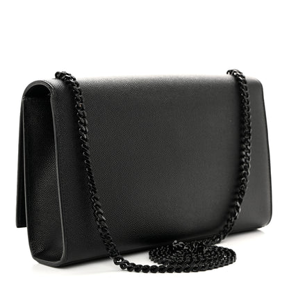 Saint Laurent Grain De Poudre Medium Classic Monogram Monochrome Kate Satchel Black 3 of 11