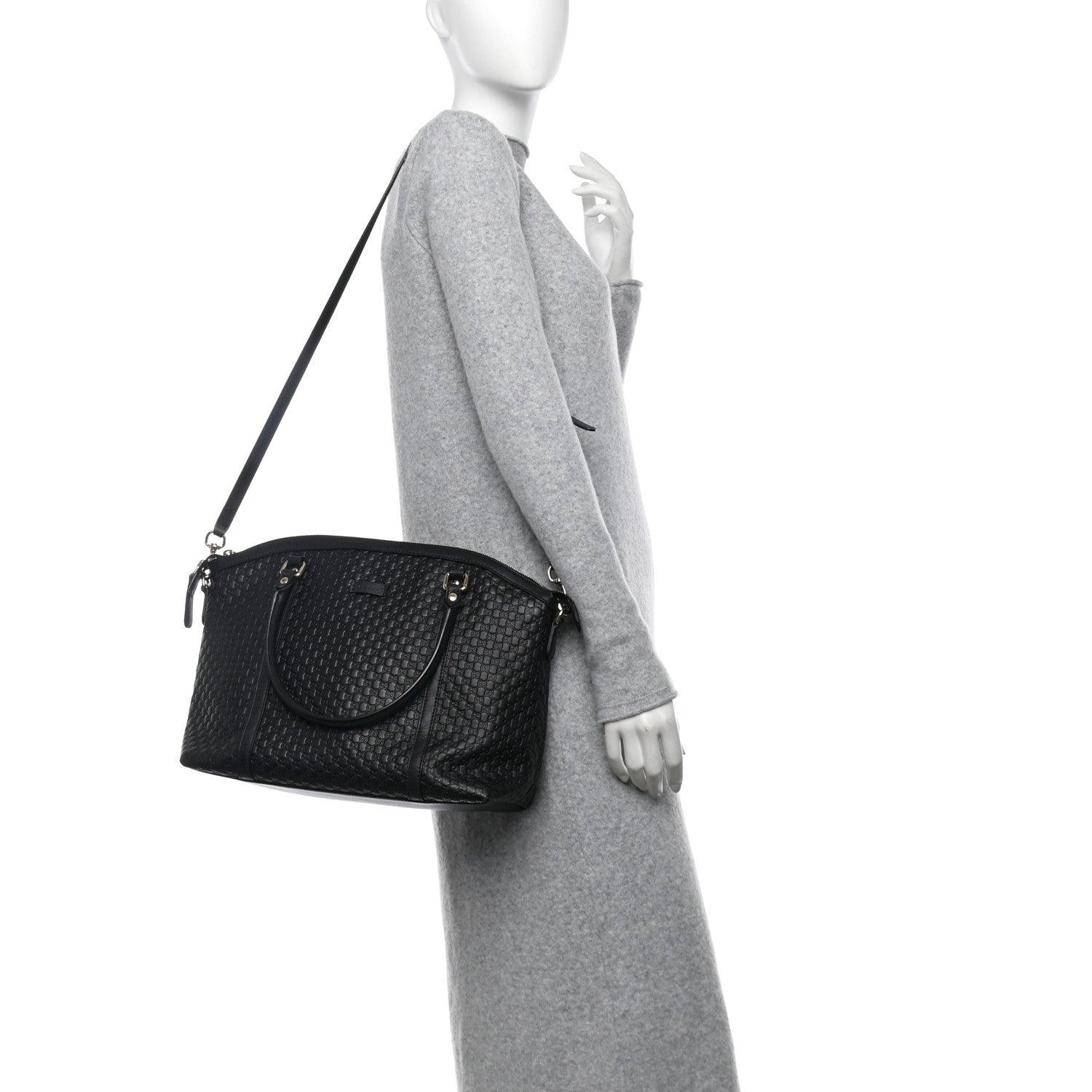 Gucci Soft Microguccissima Dome Satchel Black 2 of 15