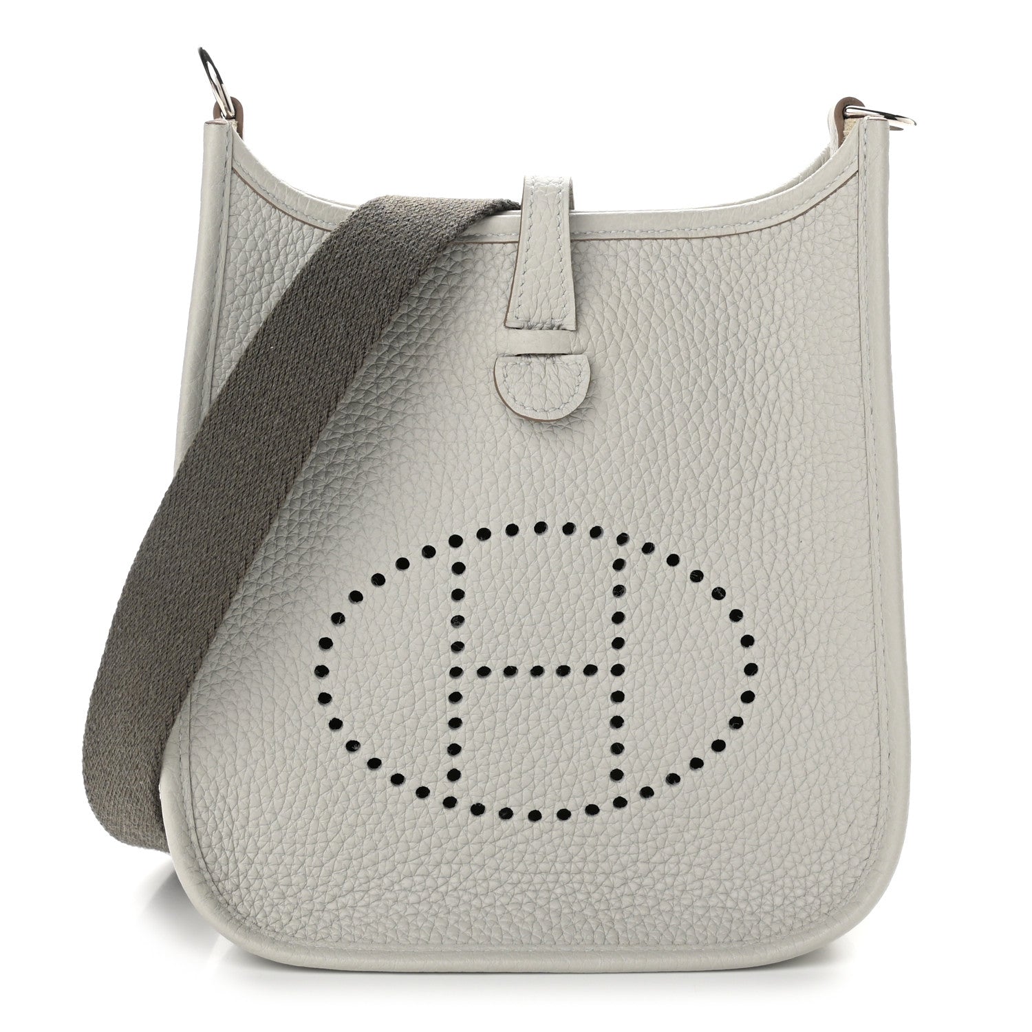 Hermes Taurillon Clemence Amazone Evelyne TPM Gris Perle Etain 1 of 11