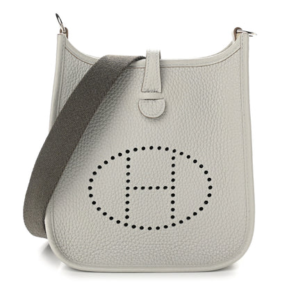 Hermes Taurillon Clemence Amazone Evelyne TPM Gris Perle Etain 1 of 11