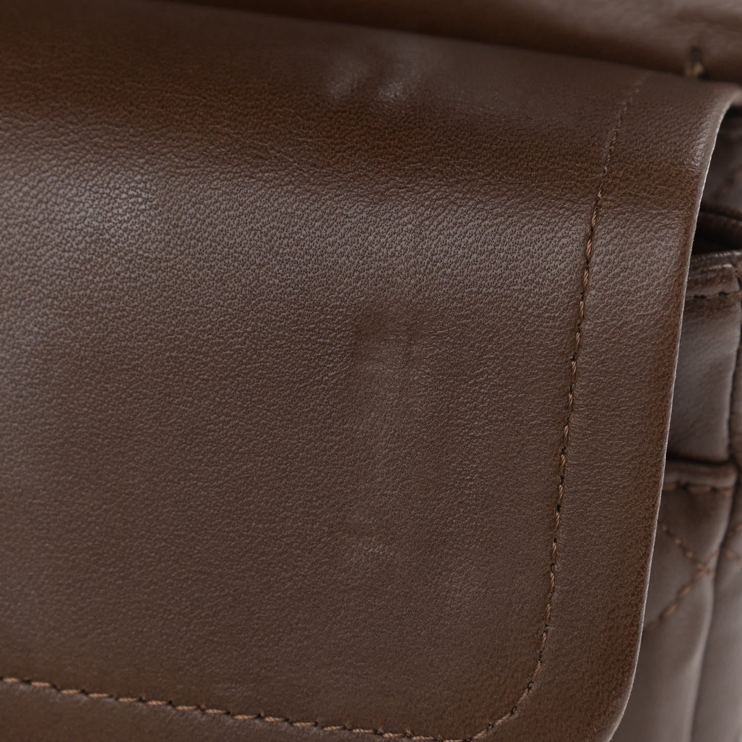 Chanel Lambskin Quilted Medium Double Flap Brown 11 of 18