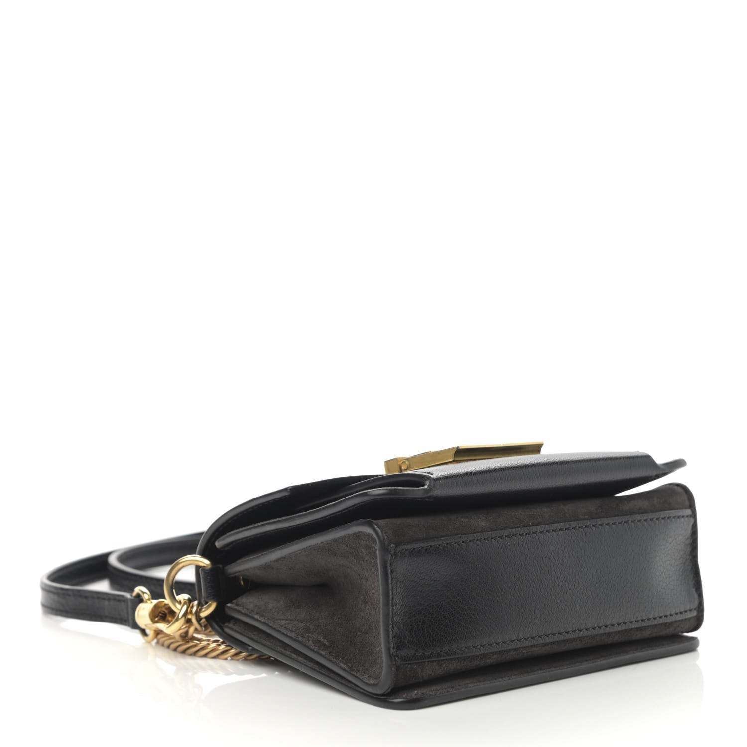 Givenchy Goatskin Suede Mini GV3 Shoulder Bag Black 4 of 10