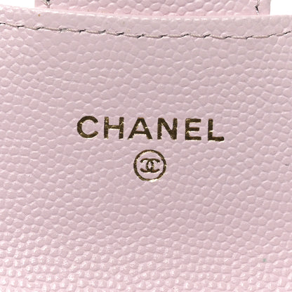 Chanel Caviar Quilted Flap Card Holder Wallet Light Pink 6 of 9