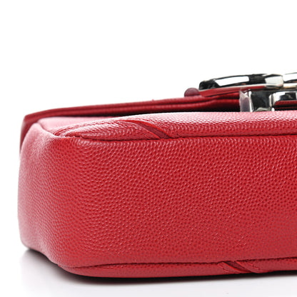 Chanel Caviar Macro Chevron Small Single Flap Red 6 of 9