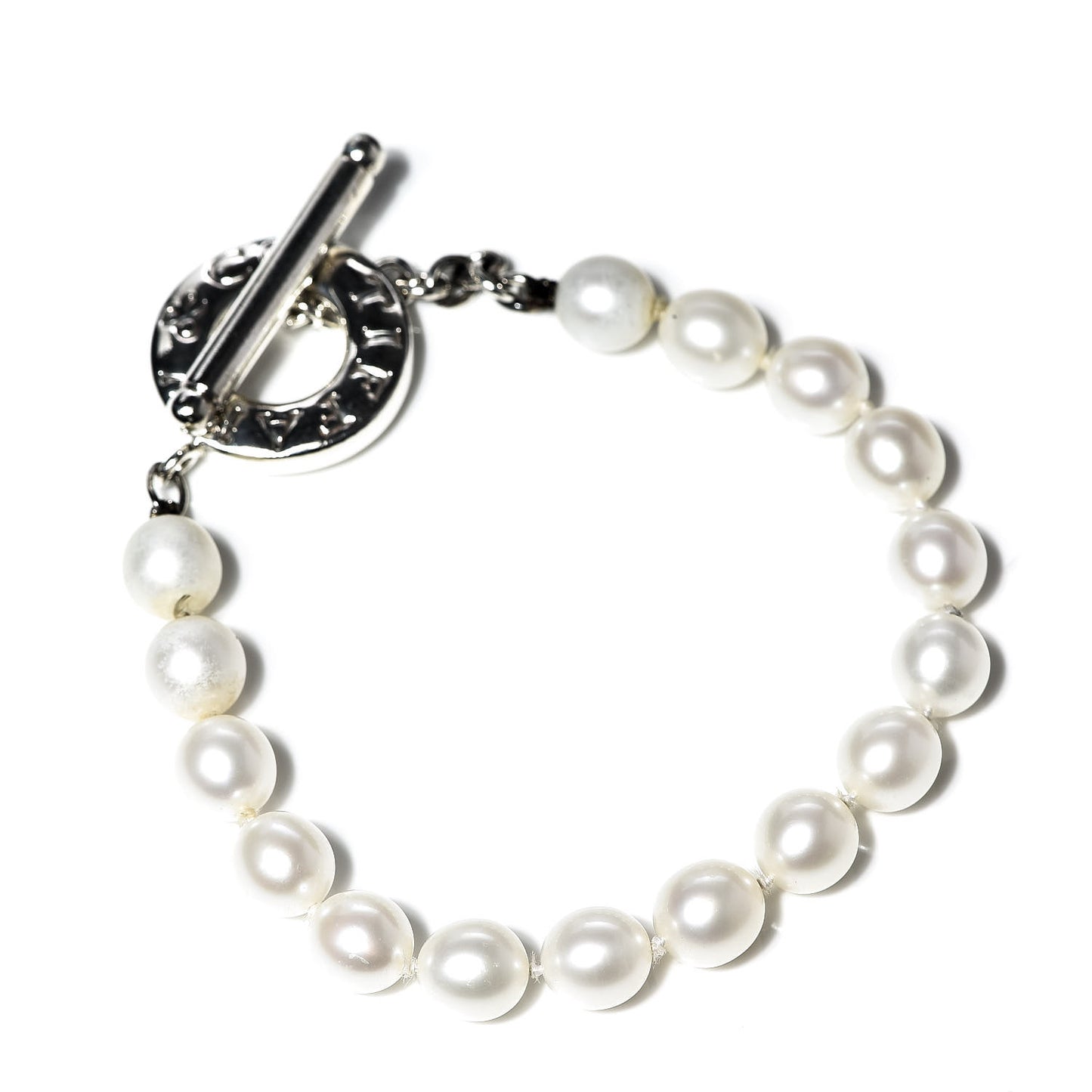 Sterling Silver Pearl Toggle Bracelet