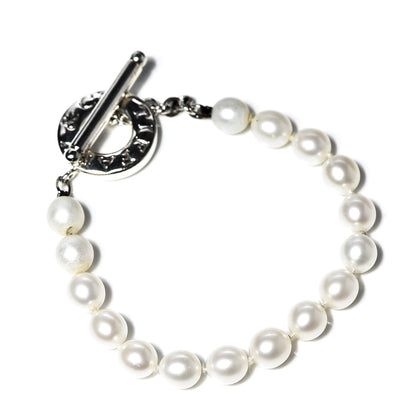 Tiffany Sterling Silver Pearl Toggle Bracelet 3 of 8