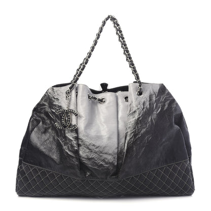 Chanel Vinyl Quilted Melrose Degrade Tote Black 1 of 10