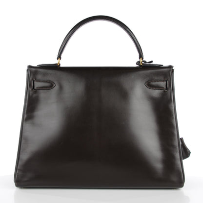 Hermes Box Kelly Retourne 32 Chocolate 19 of 24