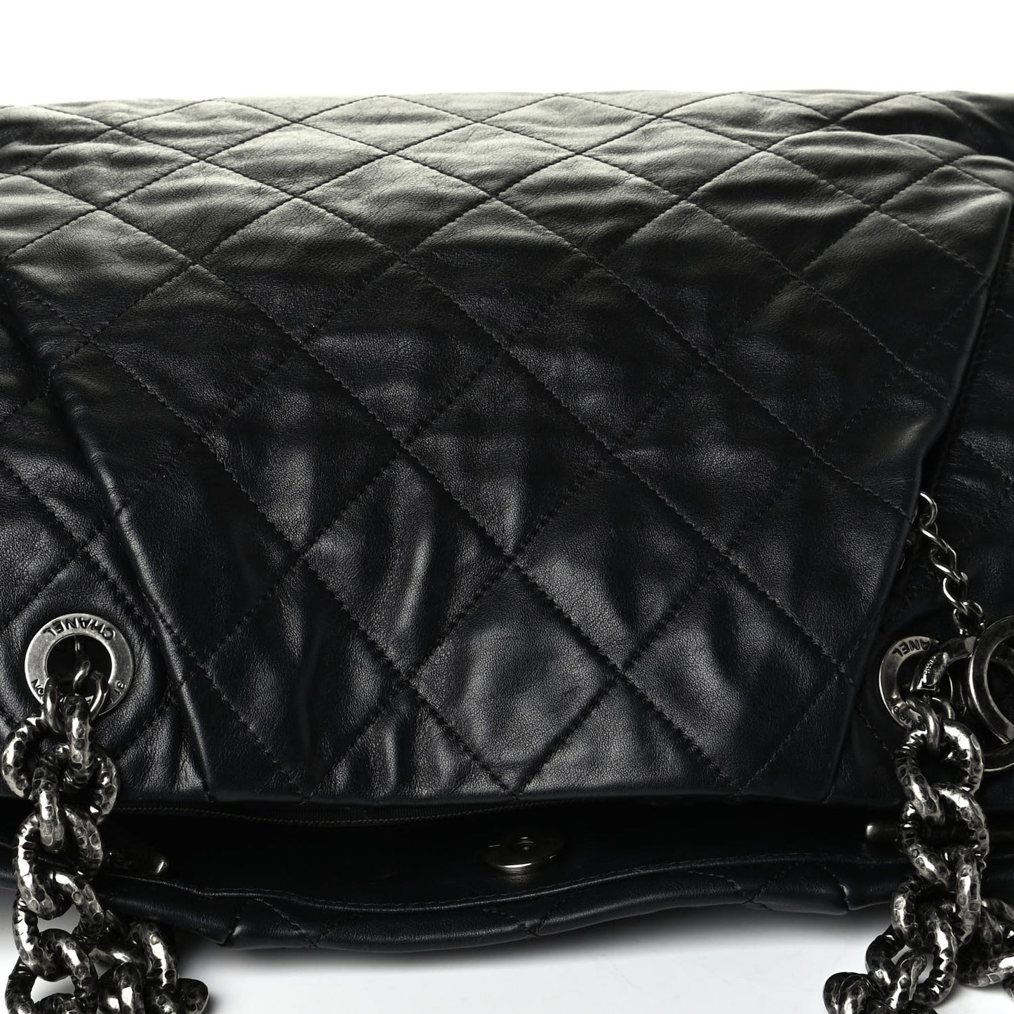 Lambskin Quilted Tote Black