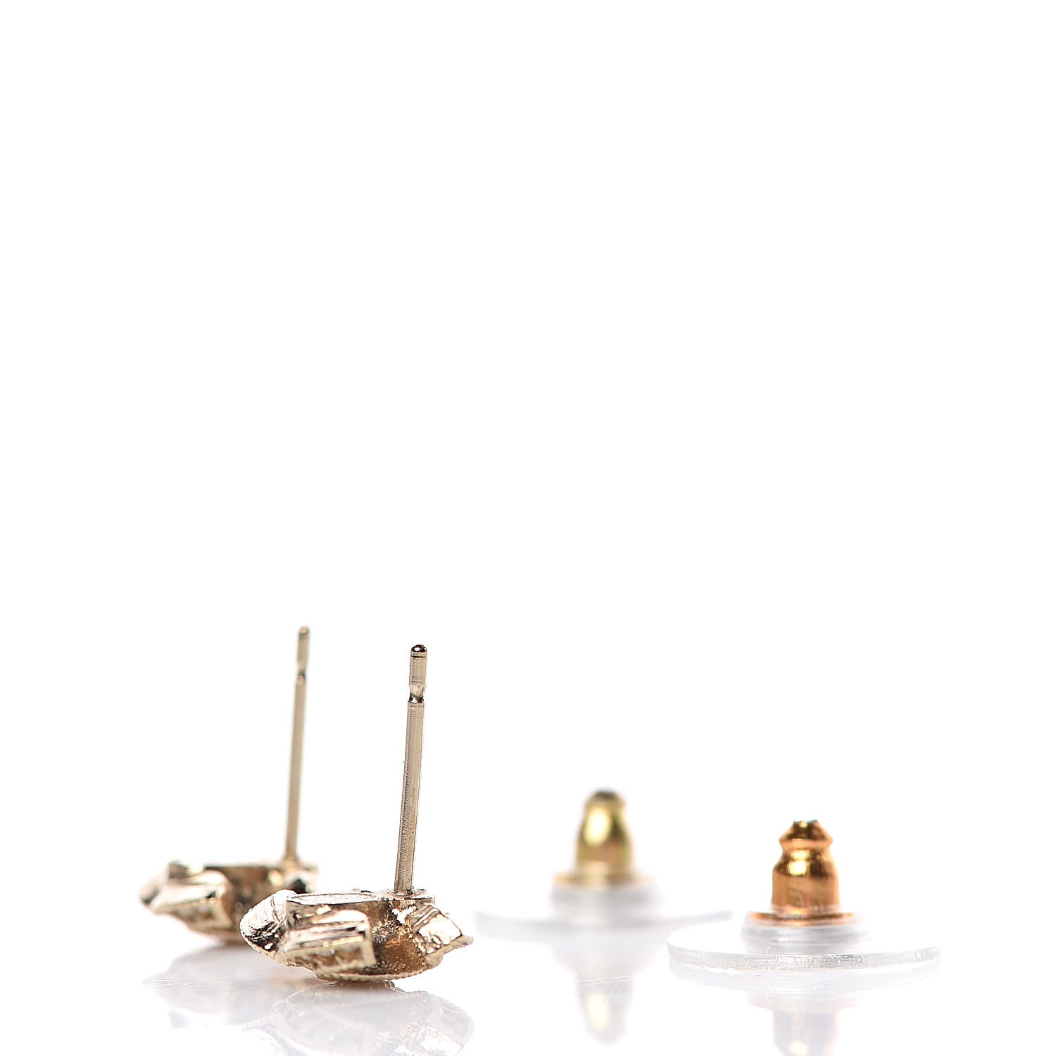 Chanel Crystal CC Earrings Gold 3 of 5