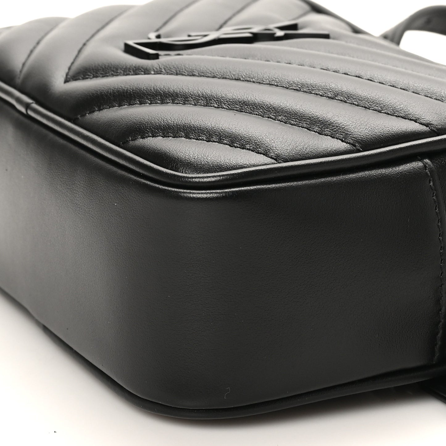 Calfskin Matelasse Monogram Lou Belt Bag Black