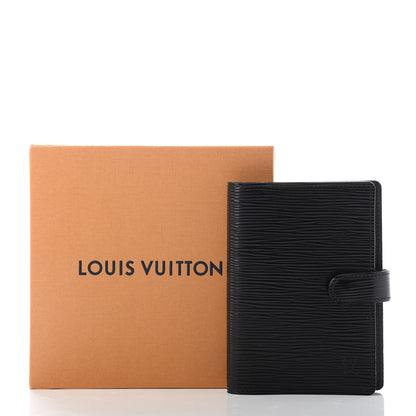 Louis Vuitton Epi Small Ring Agenda Cover Black 9 of 9