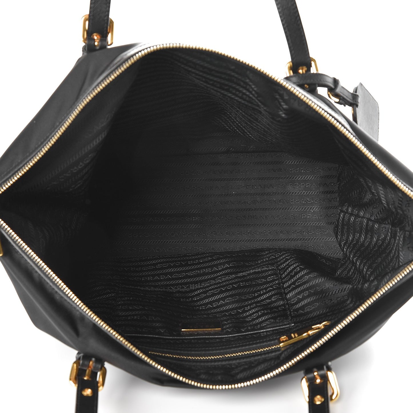 Tessuto Nylon Saffiano Tote Nero Black