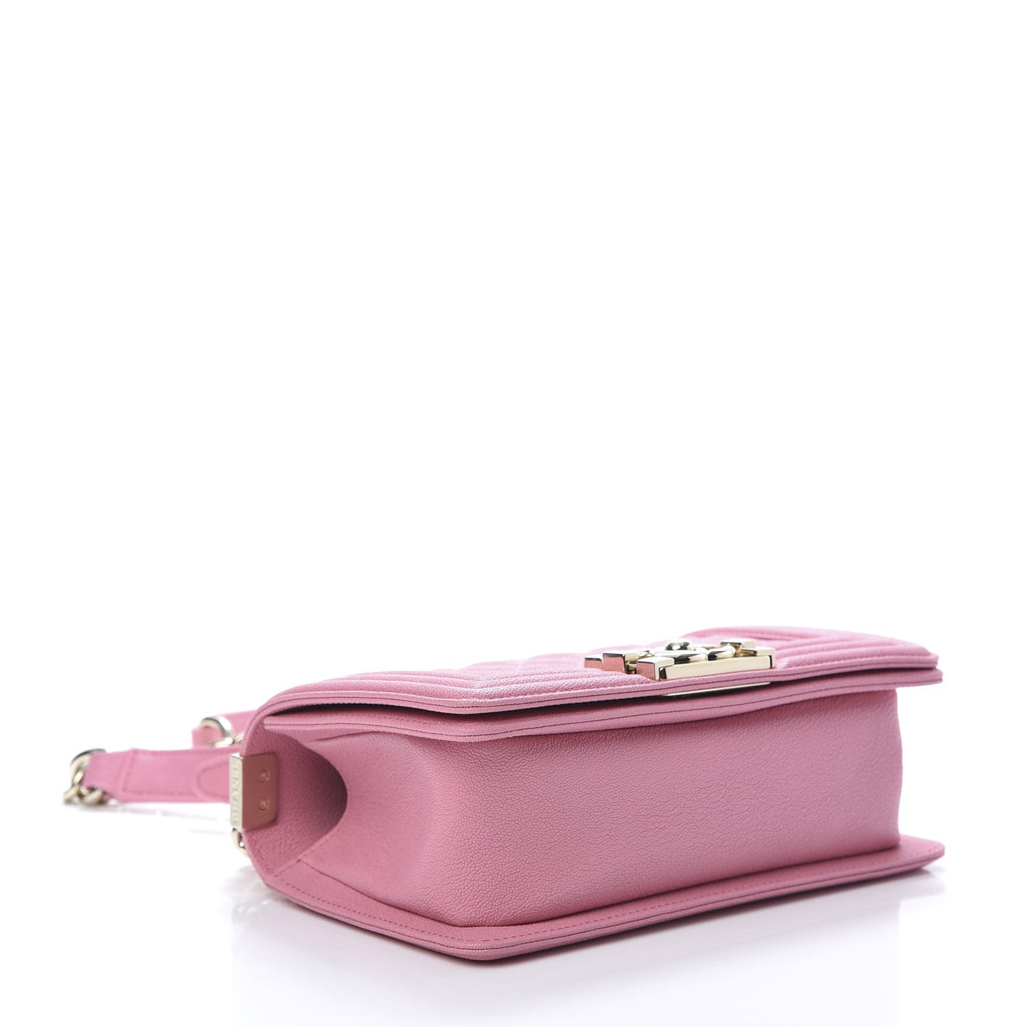Caviar Quilted Small Boy Flap Light Pink