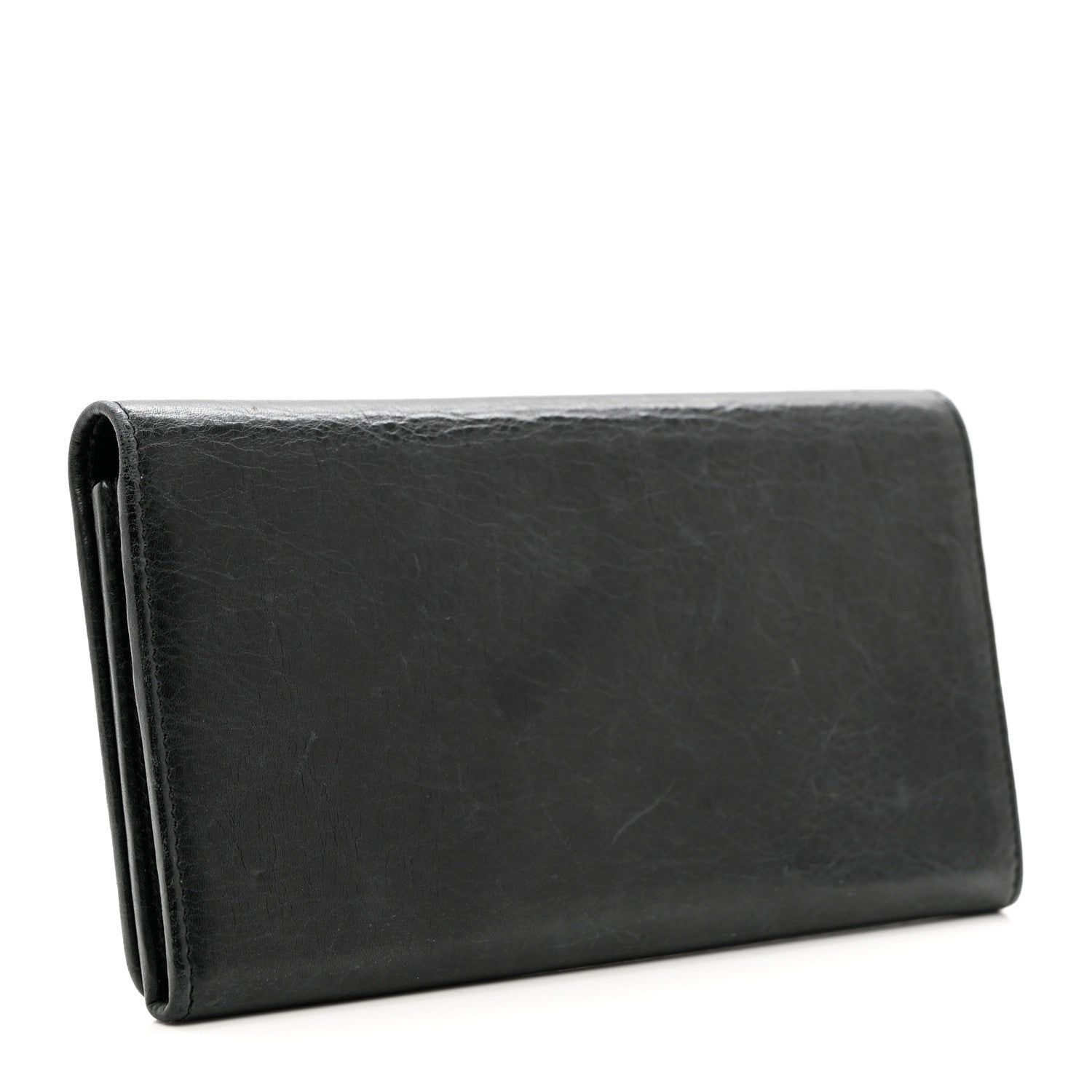 Balenciaga Agneau Giant Brogues Hardware Money Wallet Black 3 of 9