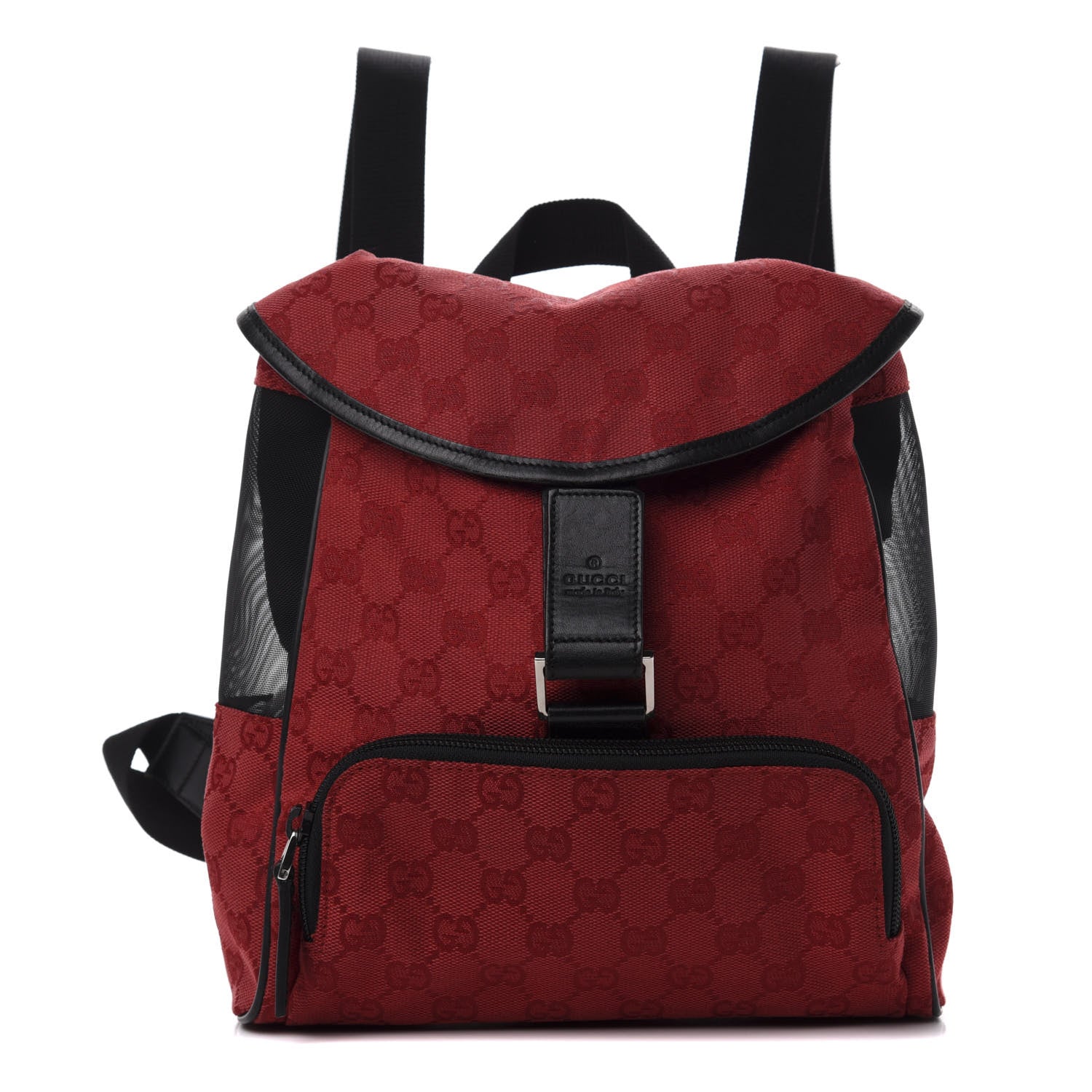 Gucci Monogram Flap Backpack Red 1 of 9
