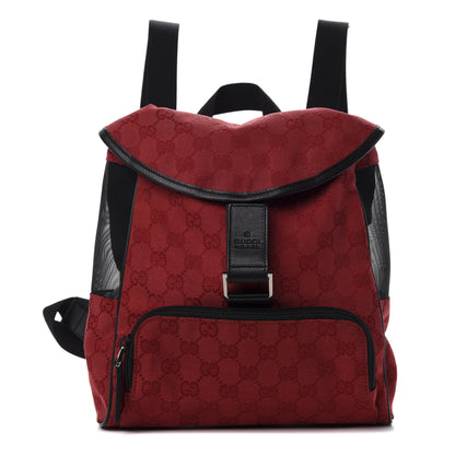 Gucci Monogram Flap Backpack Red 1 of 9