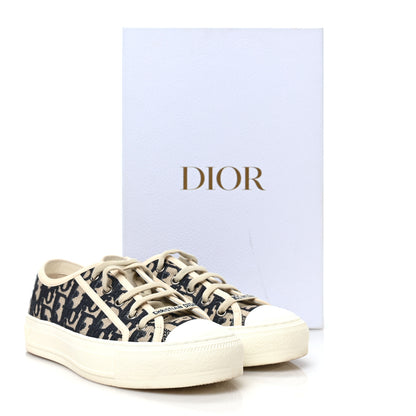 Christian Dior Canvas Oblique Walk'N'Dior Low Top Sneakers 36 Deep Blue 8 of 8