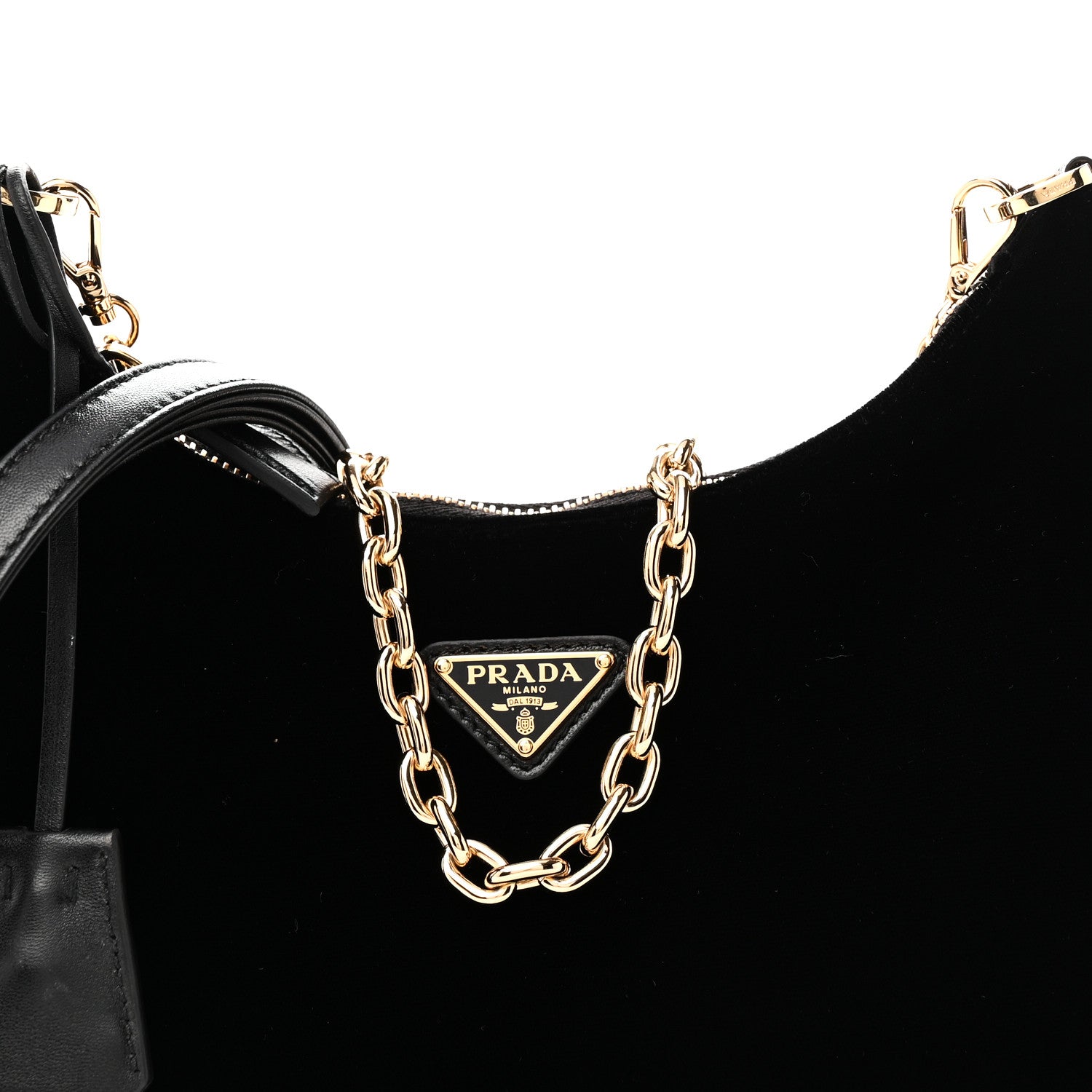 Prada Velvet Nappa Mini Re-Edition Shoulder Bag Black 7 of 9