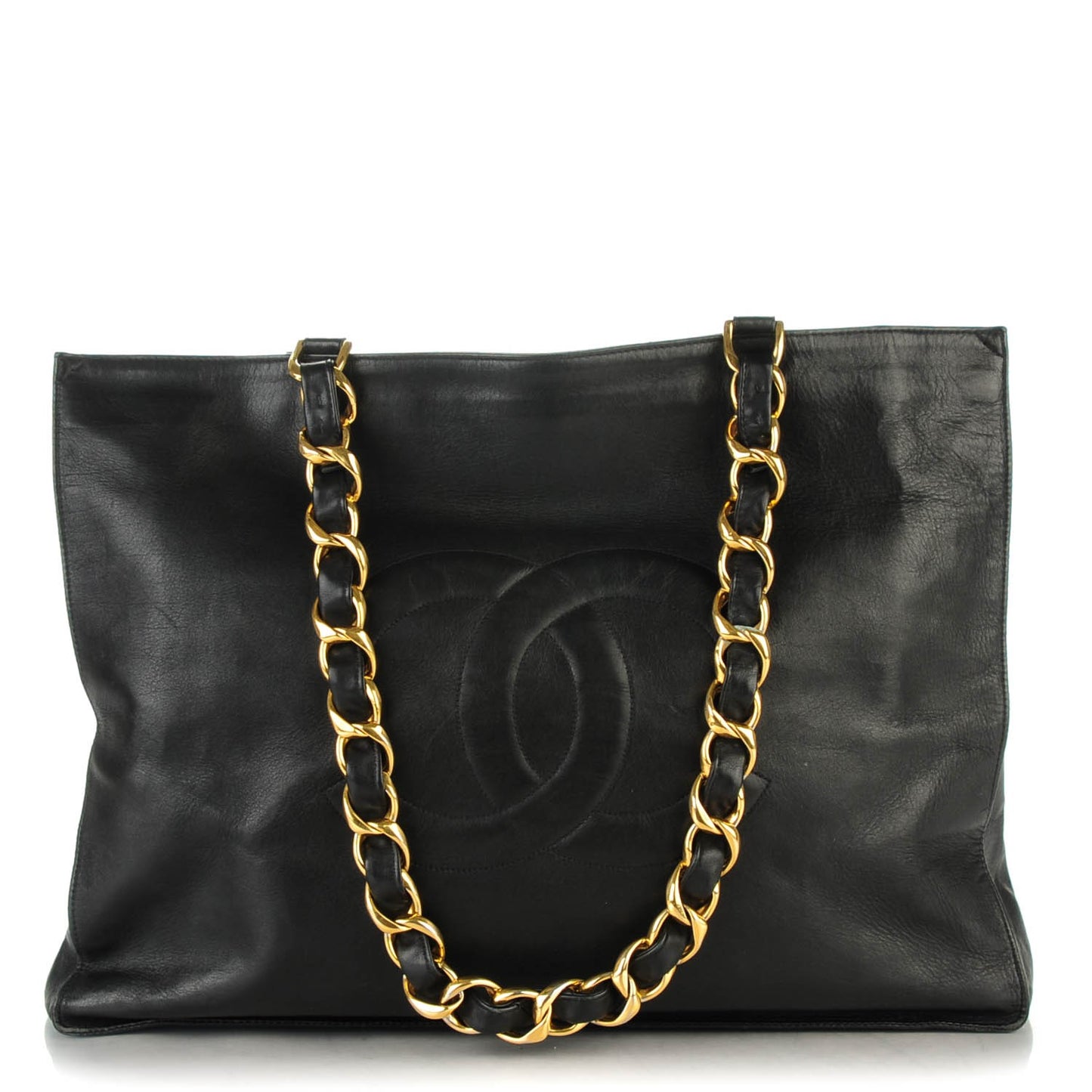 Lambskin Jumbo Shoulder Bag Black
