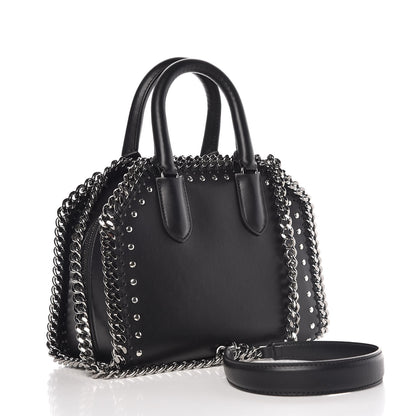 Stella McCartney Eco Alter Nappa Mini Falabella Box Floral Embellished Top Handle Bag Black 3 of 8