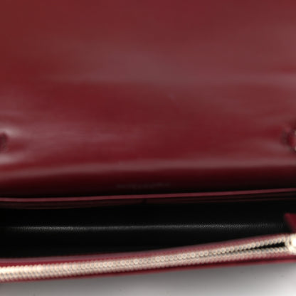 Saint Laurent Velvet Crystal Monogram Kate Tassel Shoulder Bag Burgundy 5 of 10