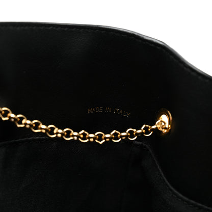 Fendi Vitello Grace King Karligraphy Chain Bucket Bag Black Bisquit 7 of 12