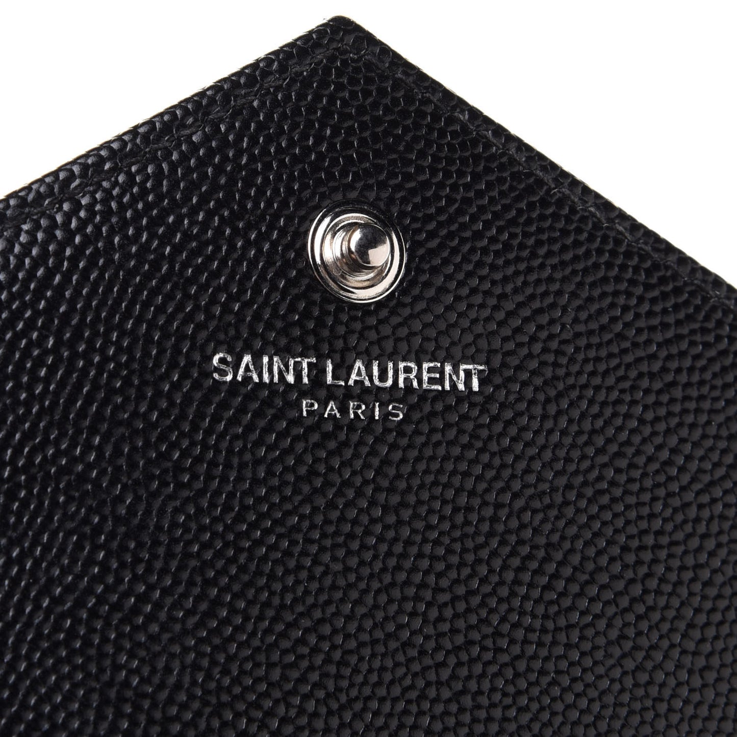 Grain De Poudre Matelasse Chevron Monogram Chain Wallet Black