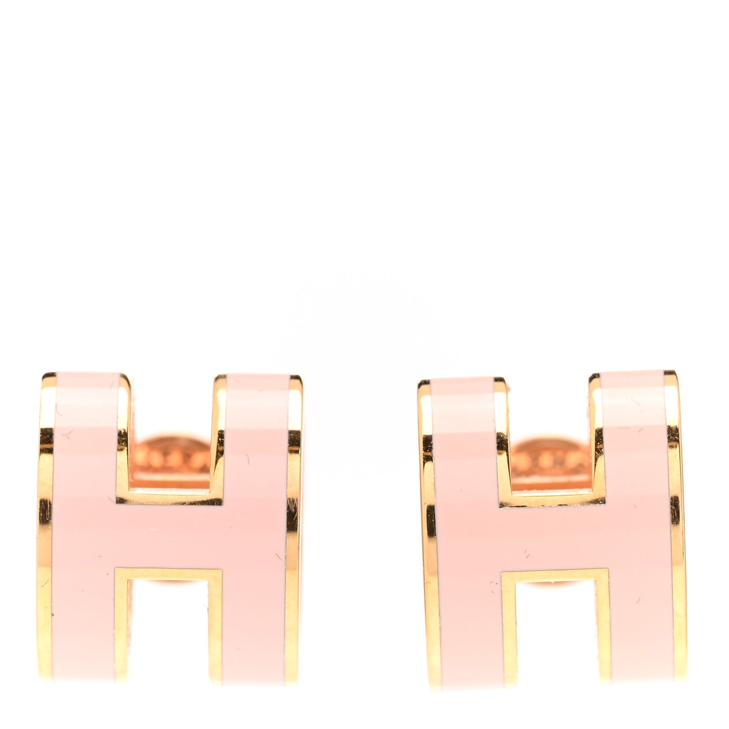 Rose Gold Lacquered Pop H Earrings Rose Dragee