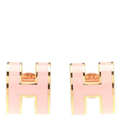Hermes Rose Gold Lacquered Pop H Earrings Rose Dragee 1 of 6