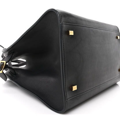 The Row Polished Saddle Calfskin Soft Margaux 12 Black 8 of 9