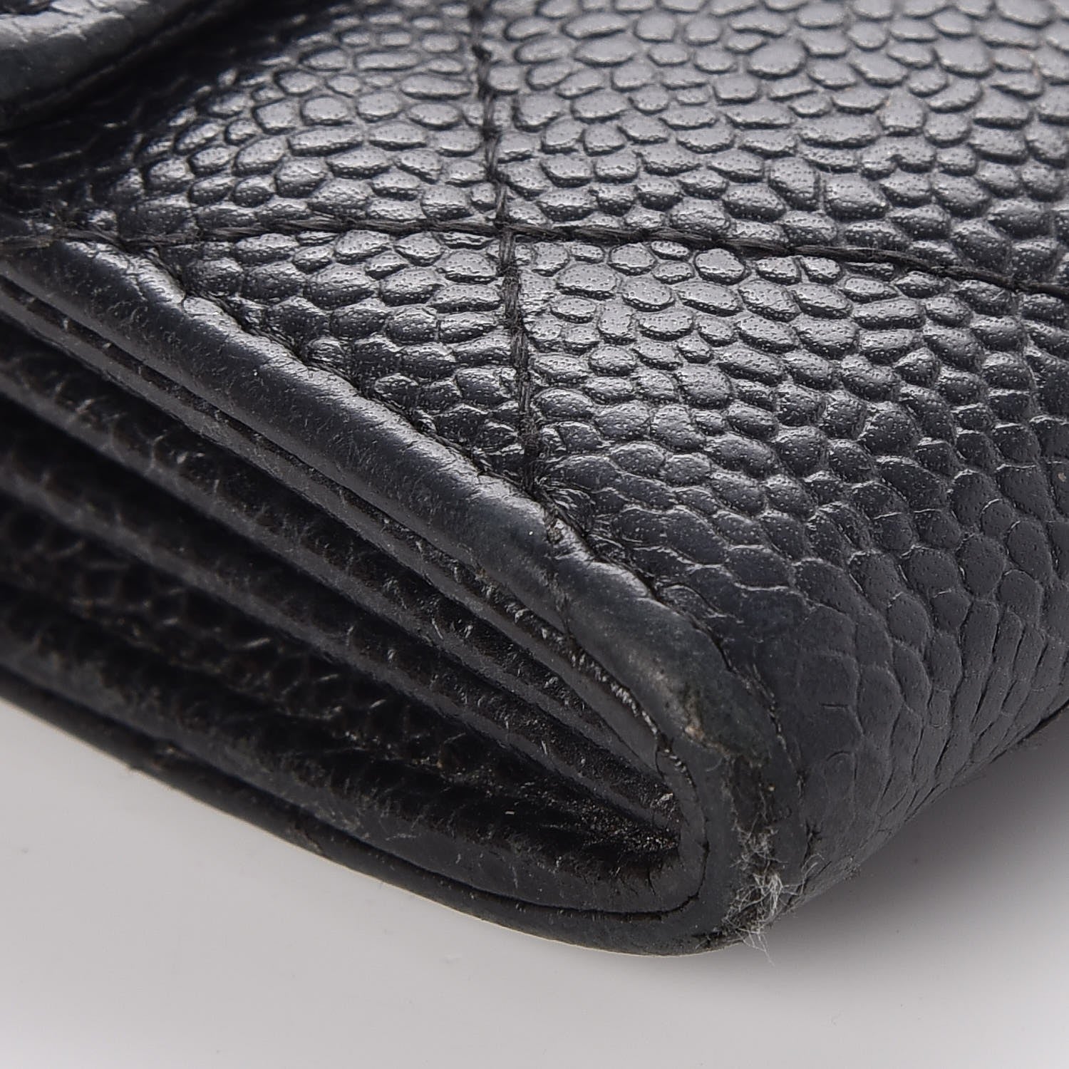 Chanel Caviar Quilted Large Gusset Flap Wallet Black 16 of 16