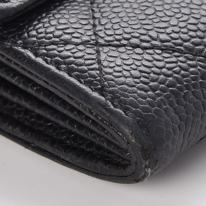Chanel Caviar Quilted Large Gusset Flap Wallet Black 16 of 16