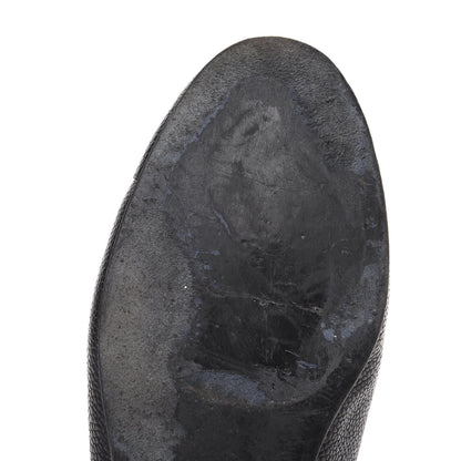 Chanel Caviar CC Cap Toe Ballerina Flats 36 Black 9 of 12