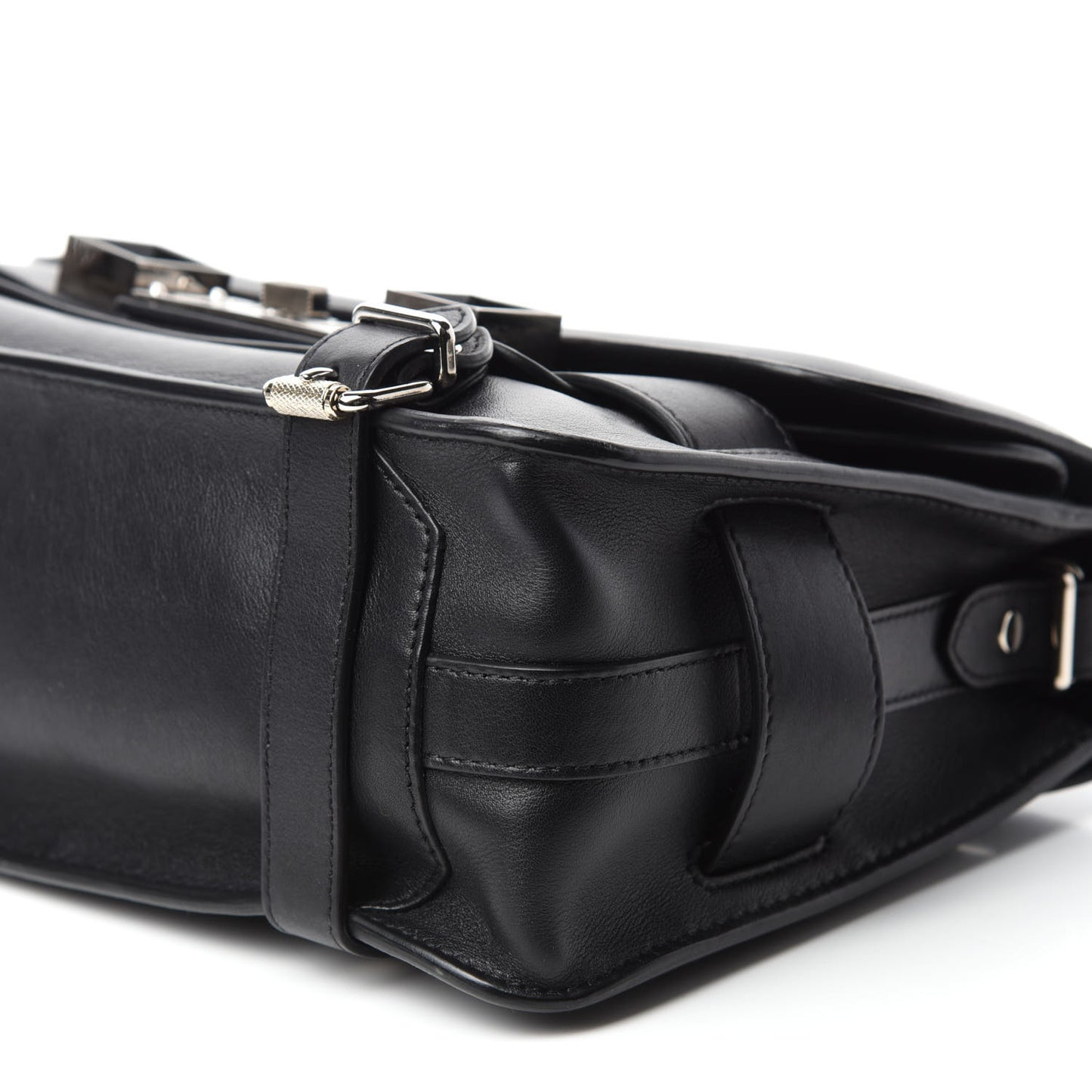 Smooth Calfskin PS11 Classic Shoulder Bag Black