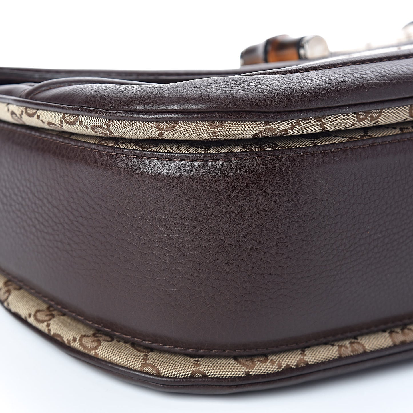 Monogram Large New Bamboo Top Handle Bag Brown